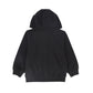 DKNY BLACK STACKED LOGO HOODED SWEATSHIRT