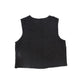 VALENTINA BLACK FLOWER CUTOUT VEST