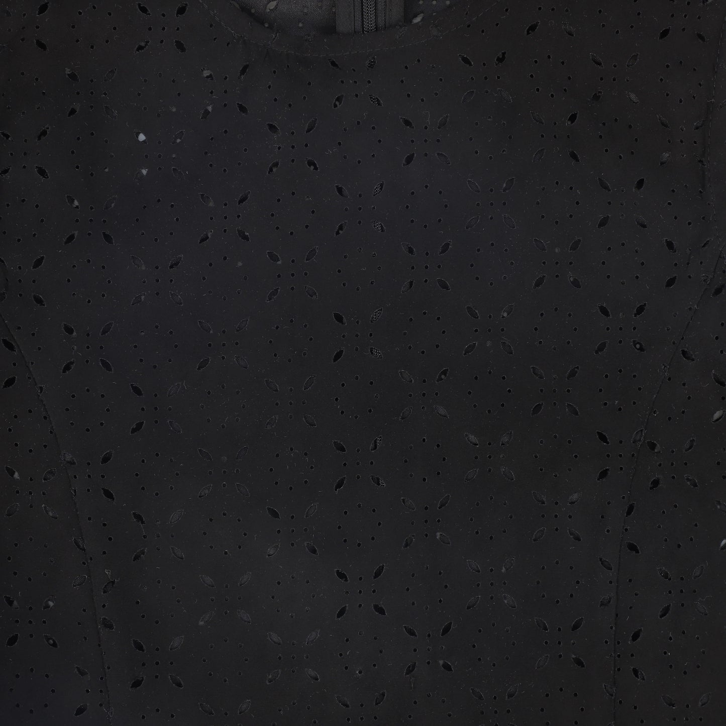 VALENTINA BLACK FLOWER CUTOUT VEST