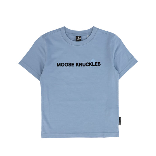 MOOSE KNUCKLES BLUE LOGO T-SHIRT