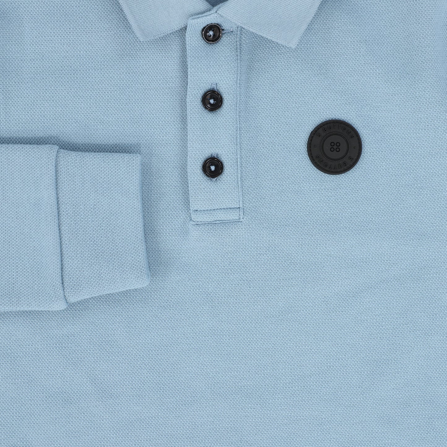 3 BUTTONS LIGHT BLUE PIQUE POLO [FINAL SALE]