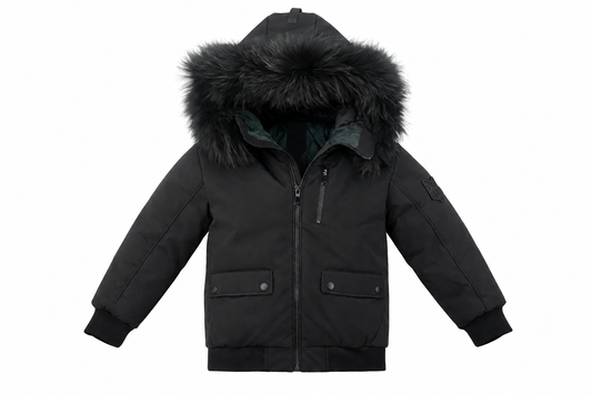 SCOTCH BONNET BLACK FUR TRIM PARKA COAT