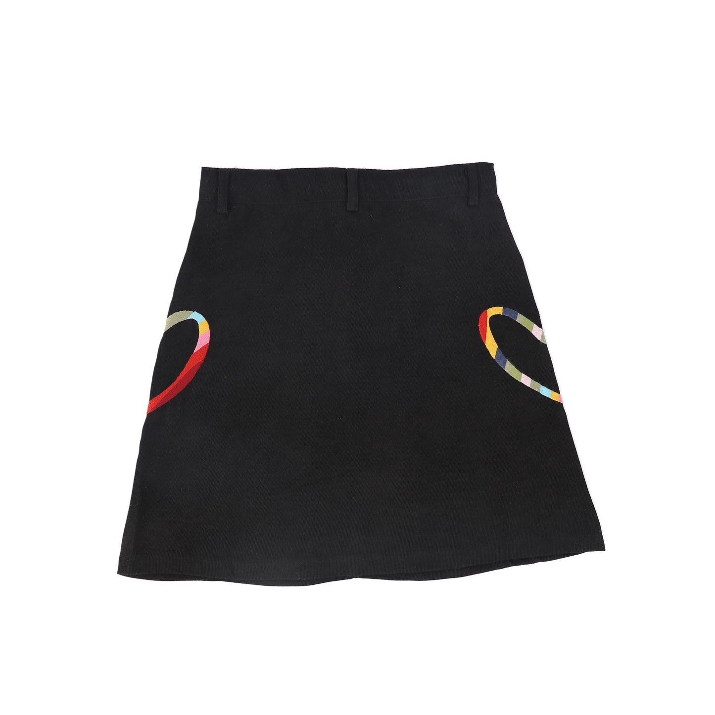 BOPOP BLACK HEART PATCH SKIRT