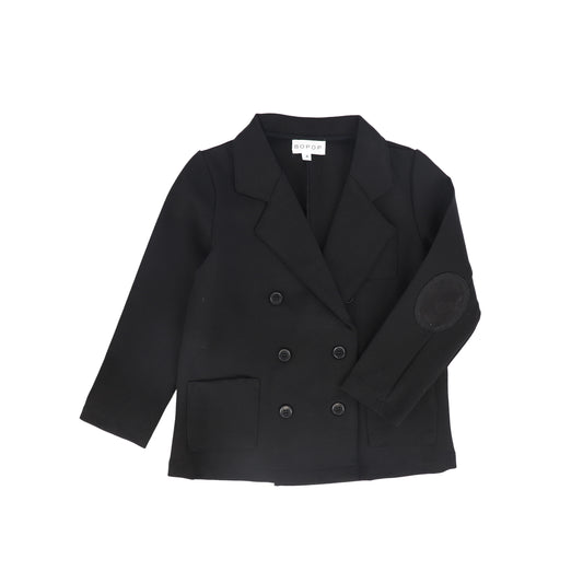 BOPOP BLACK DOUBLE BREASTED BLAZER