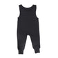 BOPOP BLACK SUEDE PATCH OVERALLS