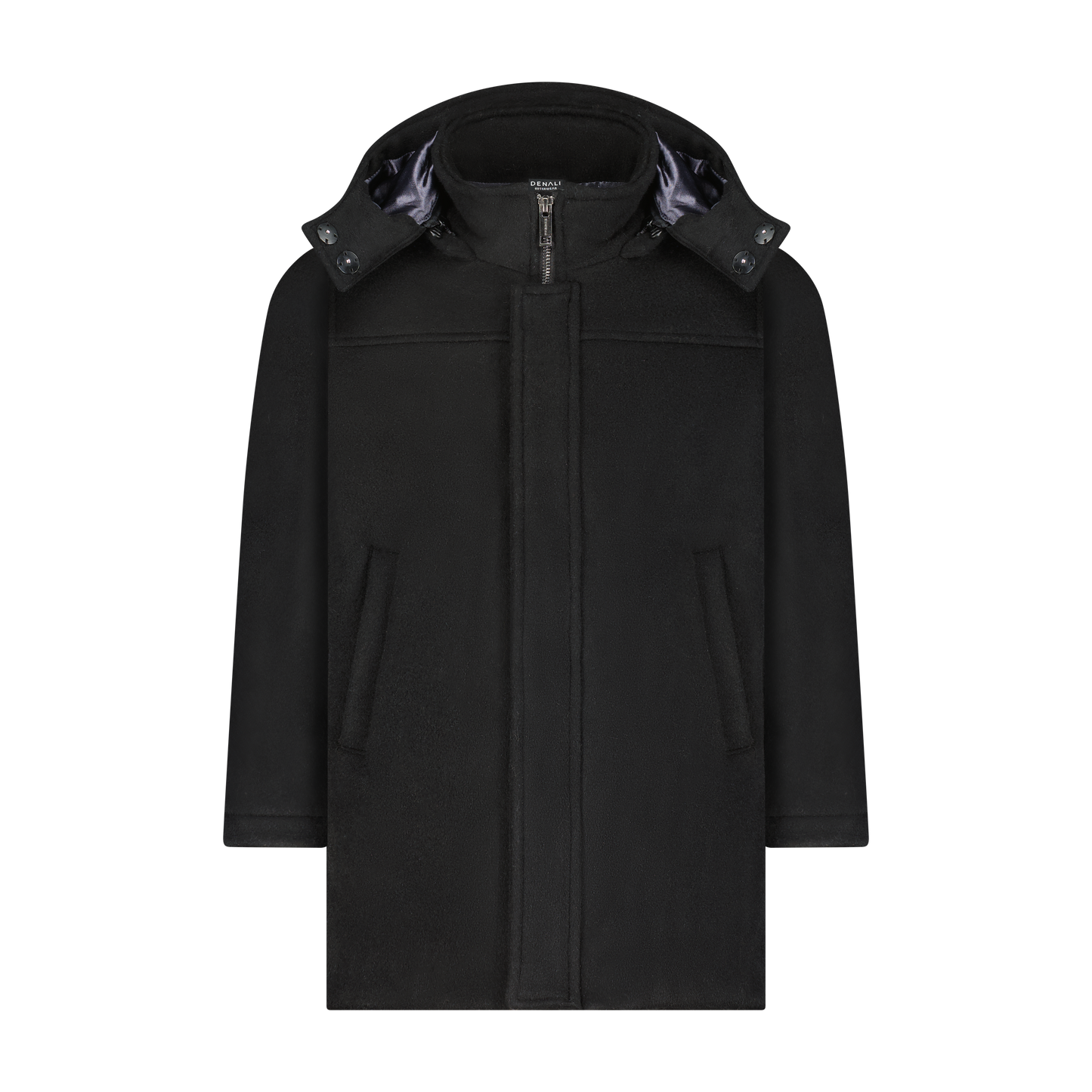 DENALI BLACK WOOL COAT