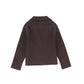 LE BOURDON BROWN PIPED KNIT BLAZER