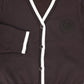 LE BOURDON BROWN TRIM BORDER CARDIGAN