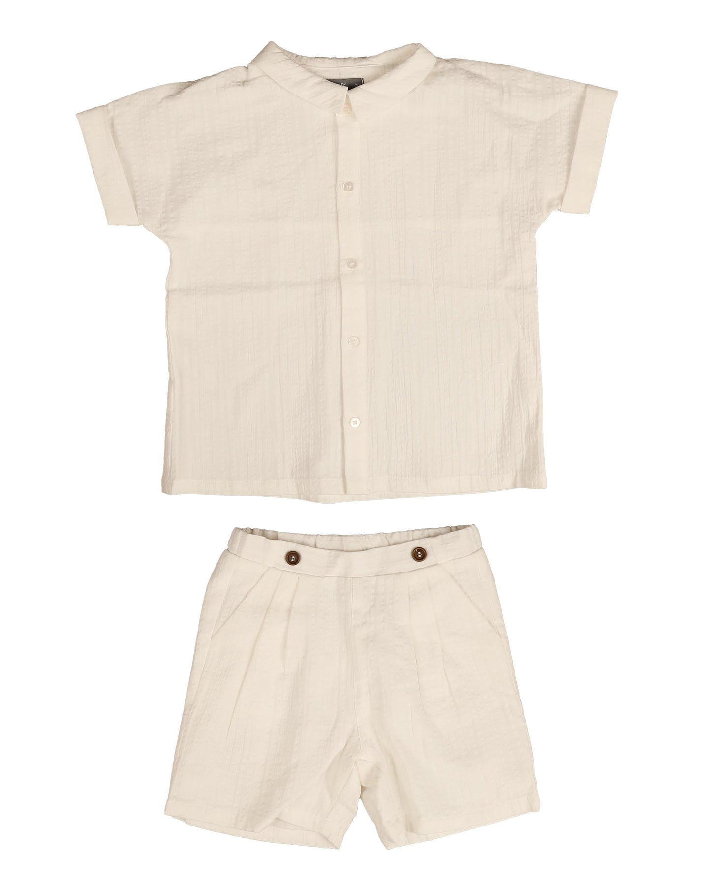 BELATI WHITE BOXY SHIRT SET