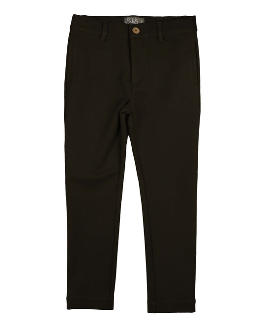 BELATI BLACK SCUBA SUEDE PANTS