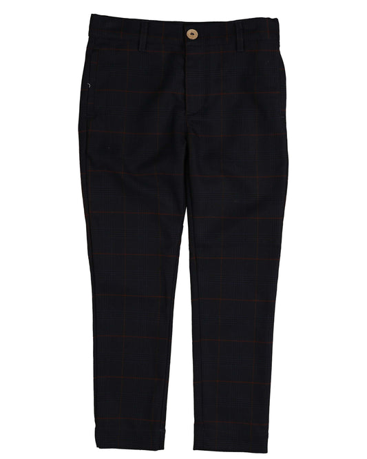 BELATI NAVY/WINE PLAID PANTS