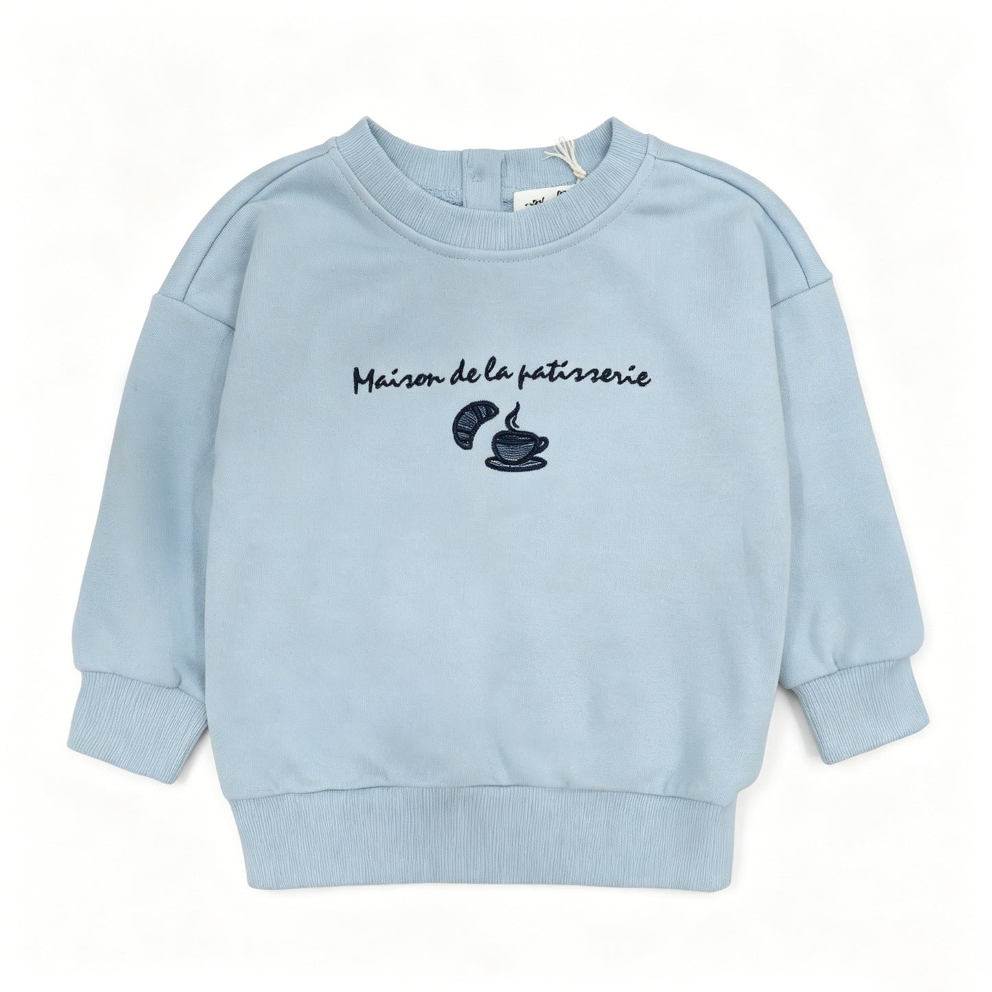 NOUNELLE LIGHT BLUE WORDED SWEATSHIRT SET