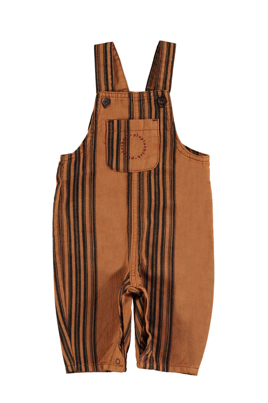 PIUPIUCHICK RUST/BLACK STRIPED JUMPSUIT