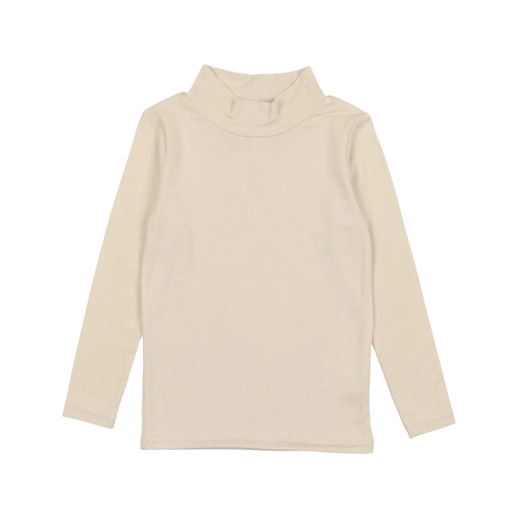 LIL LEGS ECRU BAMBOO MOCKNECK