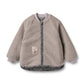 WHEAT PASTEL FLORAL SHERPA LINED JACKET