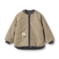 WHEAT CHARCOAL GREY QUILTED SHERPA LINED JACKET