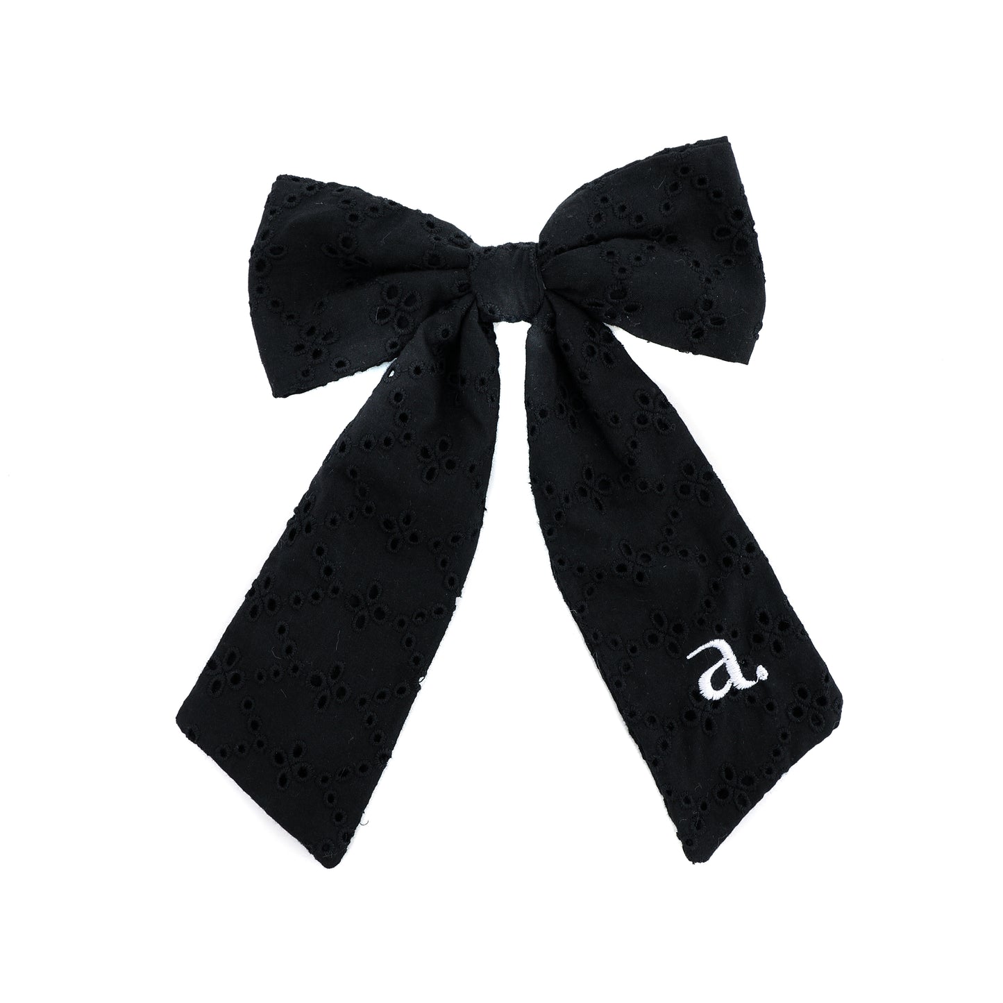 ARCHI BLACK EYELET BOW [FINAL SALE]