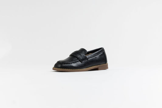 TANNERY & CO BLACK PENNY LOAFERS