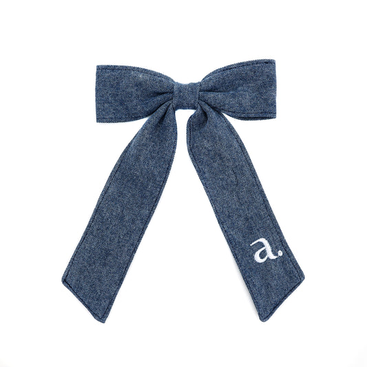 ARCHI BLUE DENIM BOW [FINAL SALE]
