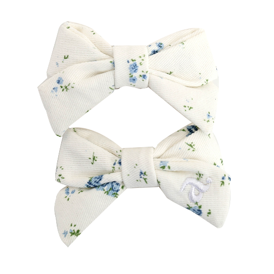 ARCHI BLUE FLORAL MINI BOWS [FINAL SALE]