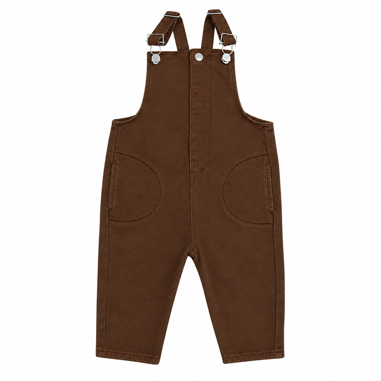 LITTLE PARNI BROWN DENIM OVERALLS