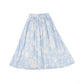 BAMBOO BLUE FLORAL PRINTED MIDI SKIRT [FINAL SALE]