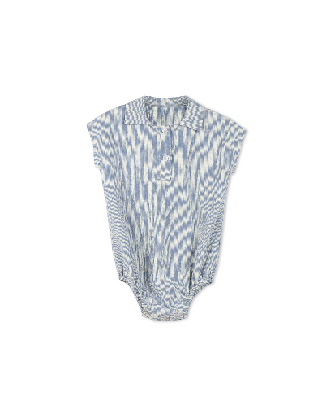 HARPER JAMES BLUE STRIPED GAUZE ROMPER [FINAL SALE]