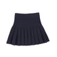 BAMBOO NAVY KNIT DROP PLEATED SKIRT [Final Sale]