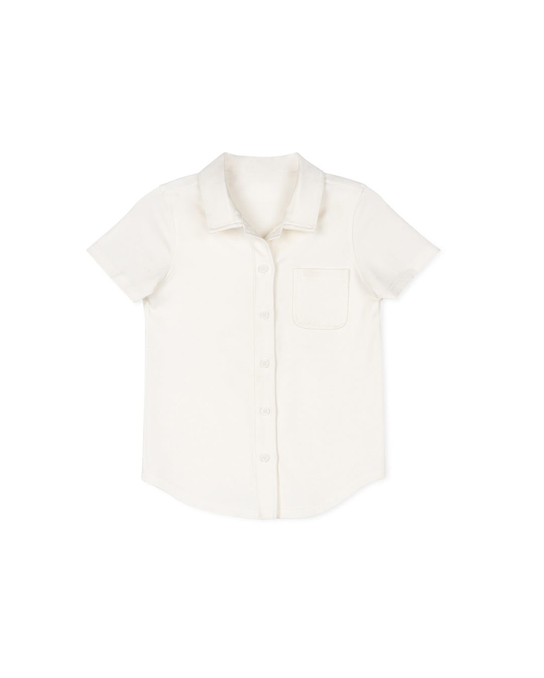 DUKE + PORT WHITE ROUNDED BUTTON DOWN SHIRT [FINAL SALE]