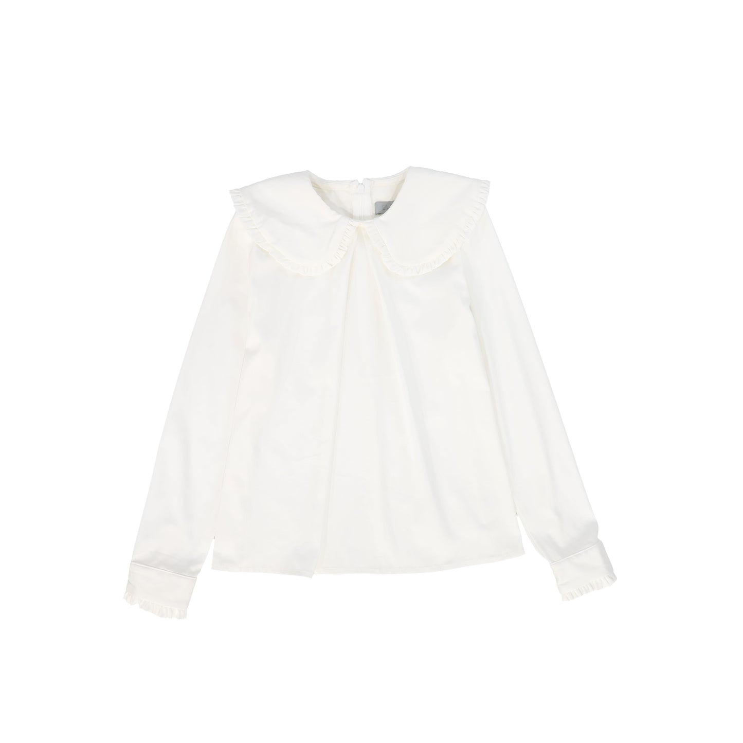 Bace Collection White Peter Pan Front Pleat Blouse