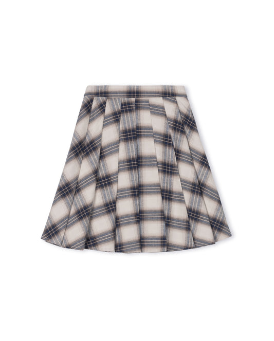 ONE CHILD NAVY PLAID PLEATED SKIRT [FINAL SALE]