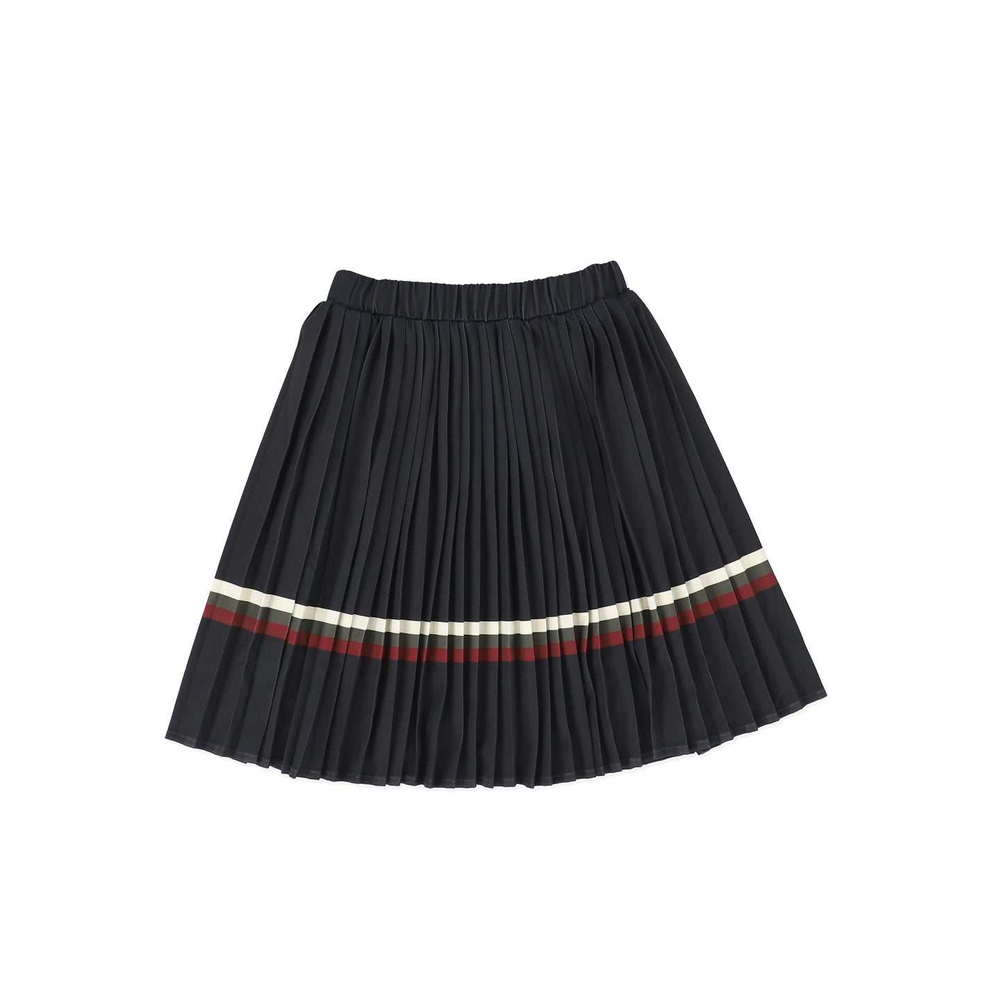 PHIL AND PHOEBE BLACK STRIPED PLEATED SWEATSHIRT SKIRT [FINAL SALE]