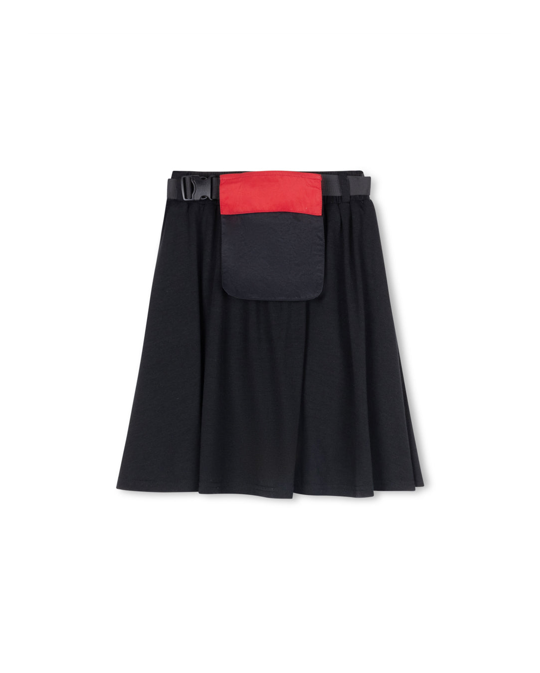 HELLO YELLOW BLACK MODAL BELT SKIRT