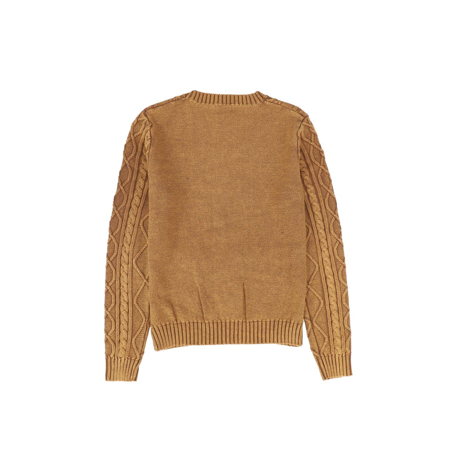 Bamboo Camel Braided Embroidered Knit Sweater [FINAL SALE]