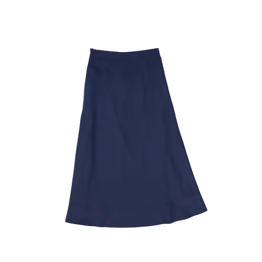 MALLORY AND MERLOT NAVY SILK MIDI SKIRT [FINAL SALE]