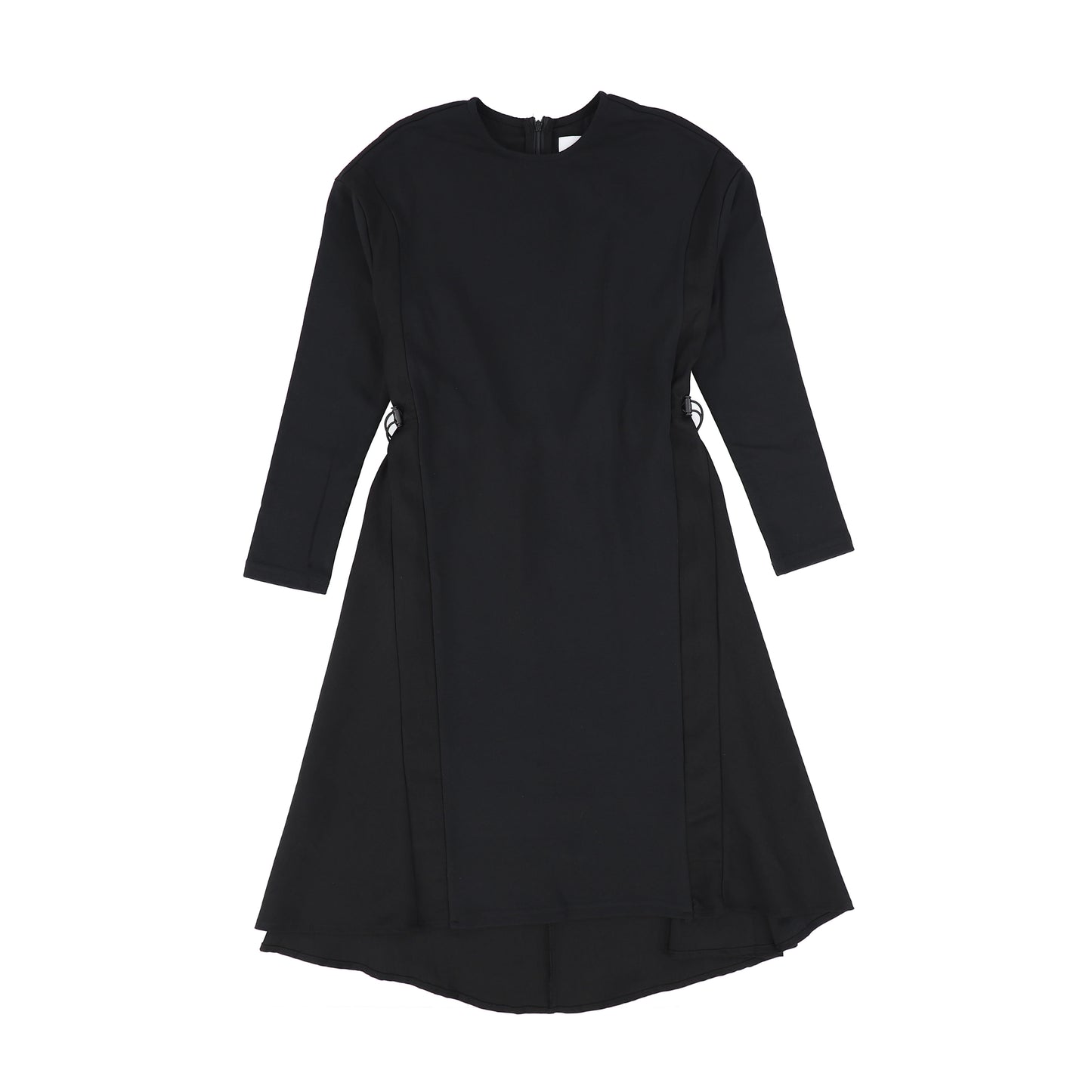 VIBE BLACK SWEATSHIRT AND CUPRO WAISTED DRESS [FINAL SALE]