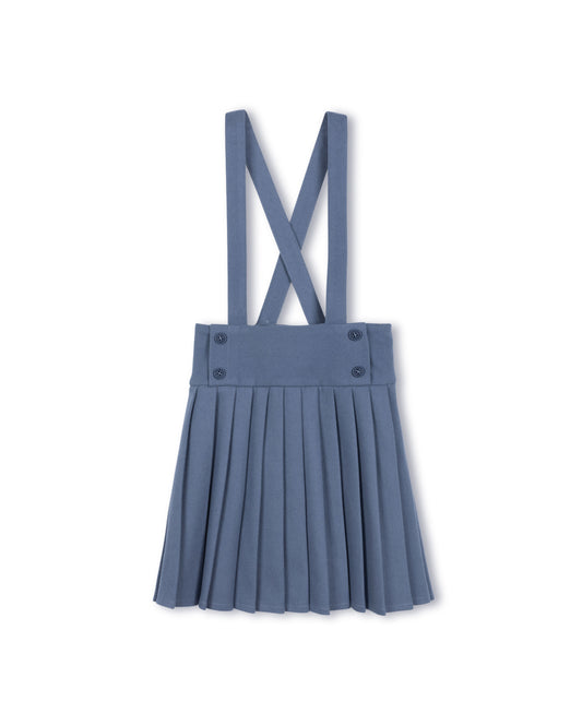 ONE CHILD BLUE WOOL PLEATED SKIRT [FINAL SALE]