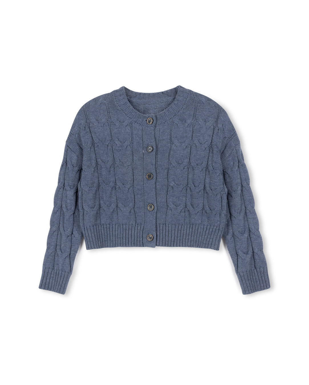 ONE CHILD BLUE CABLE KNIT CARDIGAN [FINAL SALE]