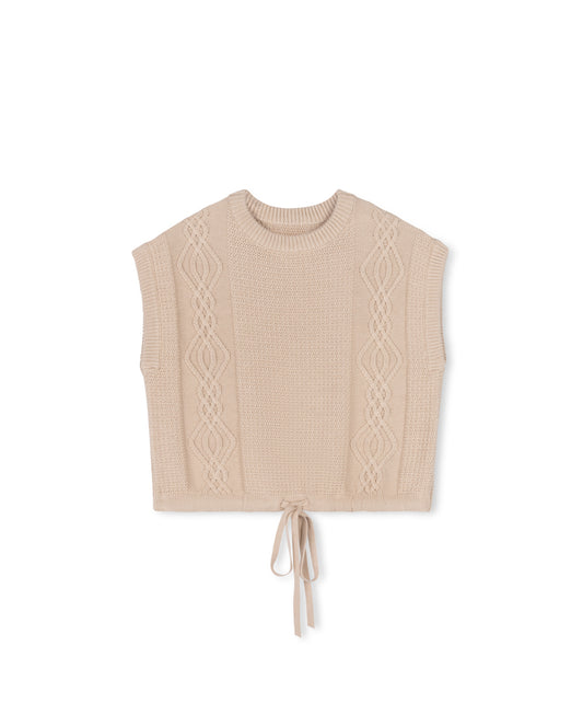 VIBE TAN DESIGN KNIT VEST [FINAL SALE]