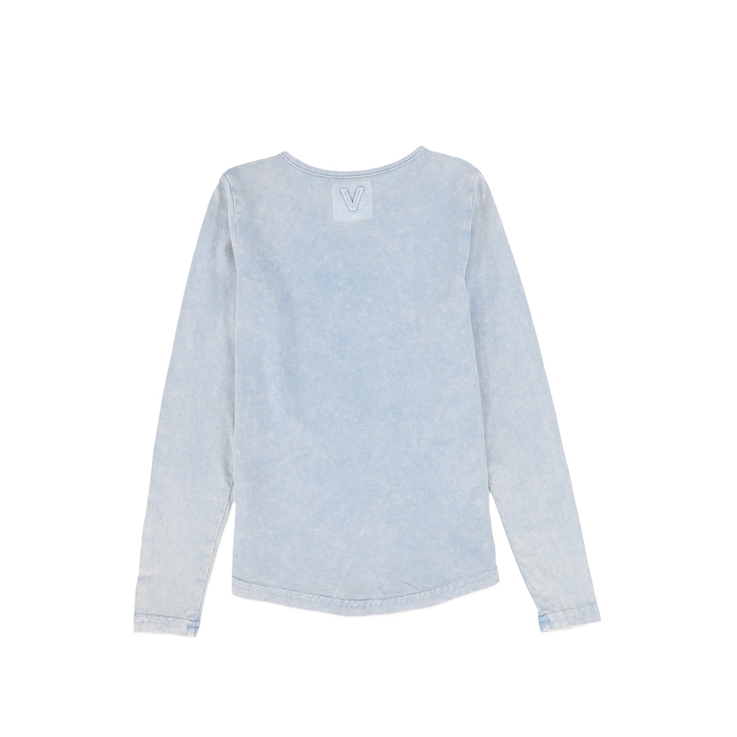 VALENTINA DENIM WASH LONG SLEEVE TEE