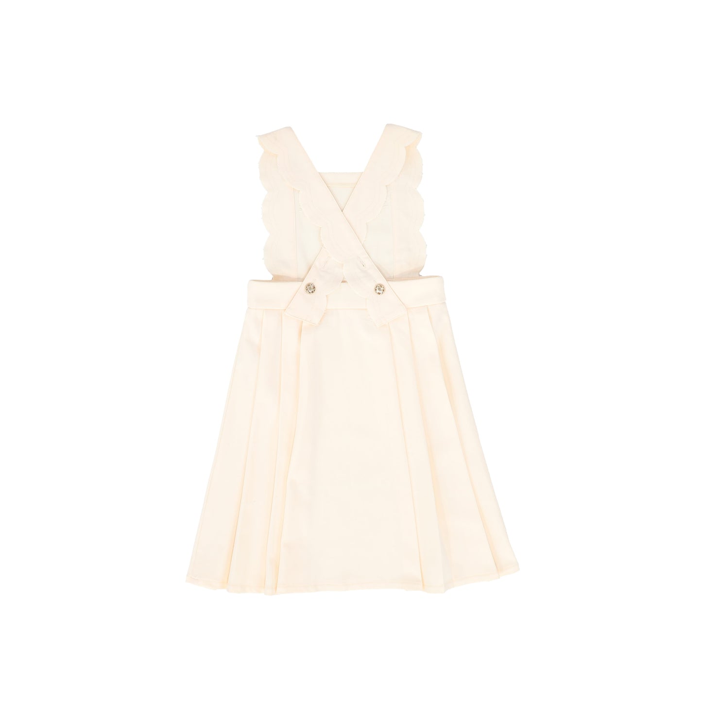 Bace Collection Cream Scallop Pleated Jumper [FINAL SALE]