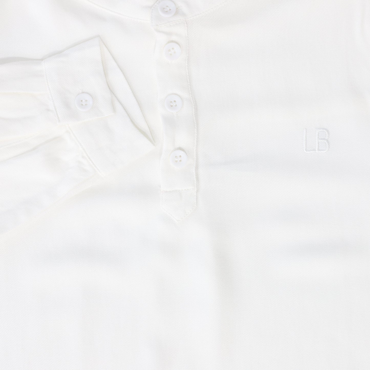 Le Bourdon Ivory Mandarin Collar Shirt