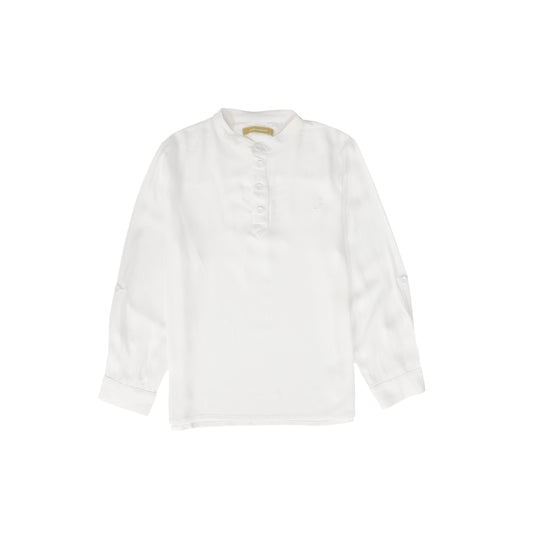 Le Bourdon Ivory Mandarin Collar Shirt [FINAL SALE]