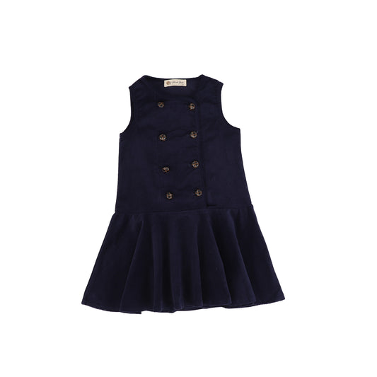 PHIL AND PHOEBE NAVY CORDUROY BOTTOM TIER JUMPER [FINAL SALE]