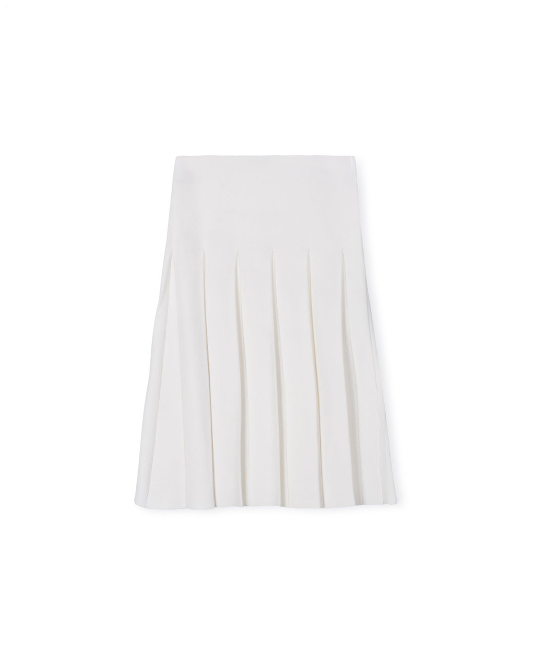 MALLORY AND MERLOT IVORY SILK KNIT PLEATED SKIRT [FINAL SALE]