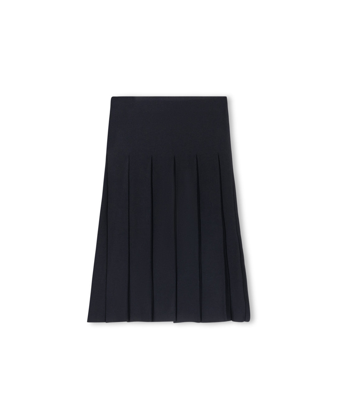 MALLORY AND MERLOT BLACK SILK KNIT PLEATED SKIRT [FINAL SALE]