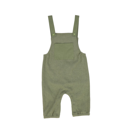 PHIL AND PHOEBE GREEN RIBBED POPLIN OVERALLS [FINAL SALE]