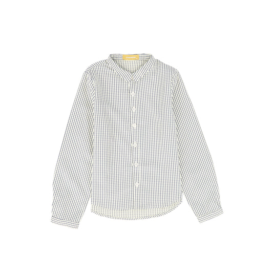 Le Bourdon Navy Boys Checked Shirt [FINAL SALE]