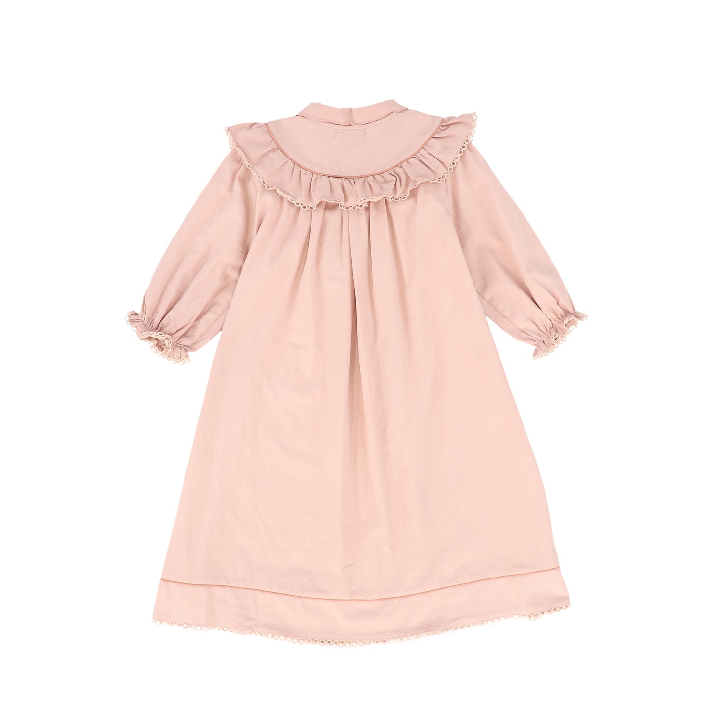 BAMBOO PINK LACE TRIM DRESS