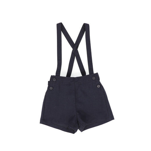 BAMBOO NAVY SUSPENDER SHORTS